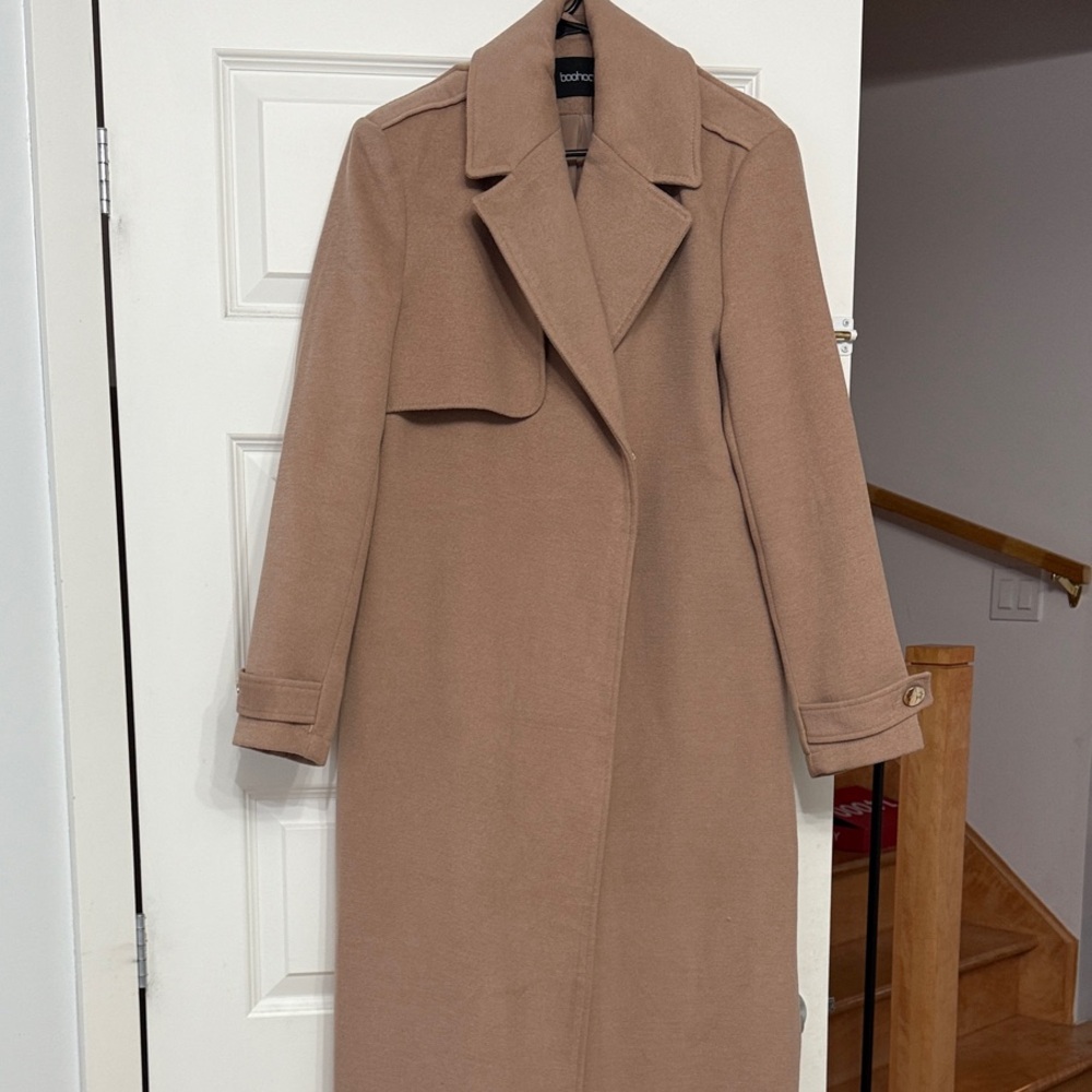Boohoo Camel Wool look coat